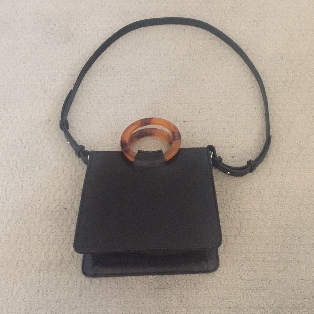 Topshop Black Bag/Purse Detachable Shoulder Strap
